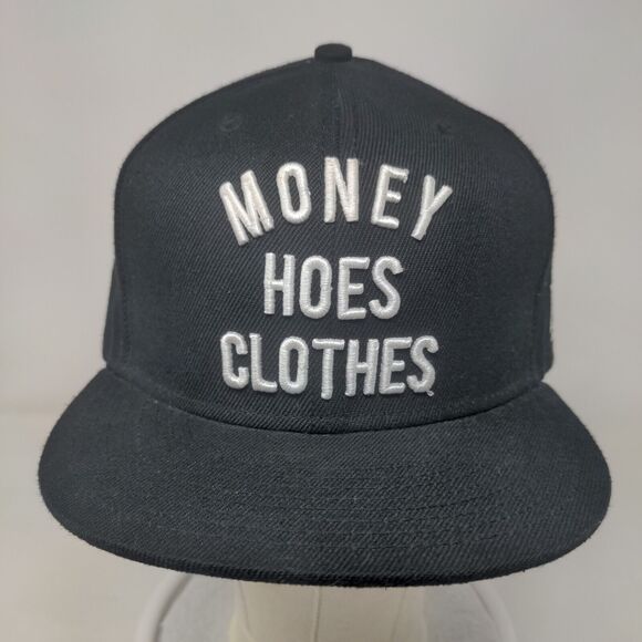Money Hoes Clothes Snapback Hat Black OS Adjustable Embroidered Dnine Reserve - Picture 2 of 8